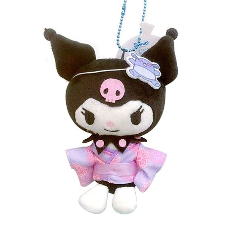 Kuromi Plush Keychain Charms Kawaii Anime Figure Doll Pendant Cute ...