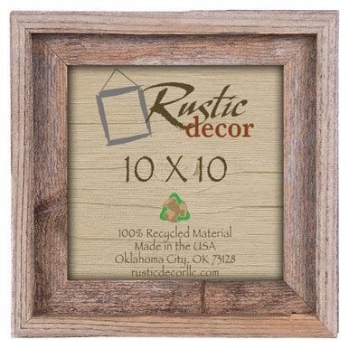 10x10 Rustic Reclaimed Barn Wood Signature Wall Frame - Rustic Decor