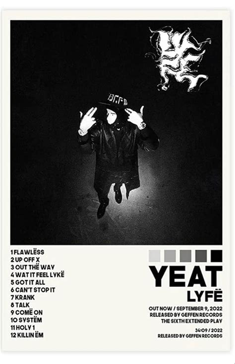 Yeat poster in 2023 | Band poster, Cover art, Album cover