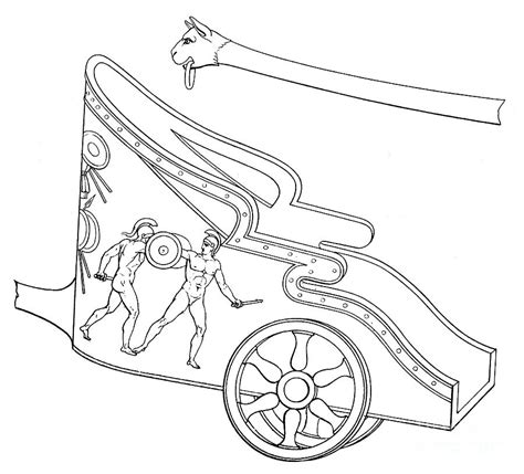 Roman Chariot - Free Colouring Pages