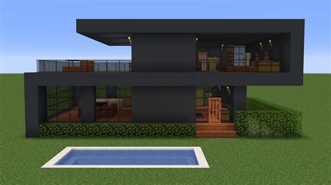 Minecraft - How to build a dark modern house - YouTube