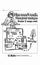 Fire Safety Coloring Page sketch template