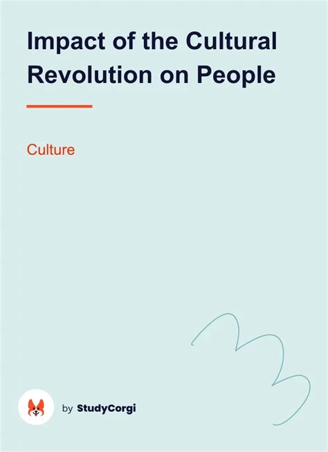 Impact of the Cultural Revolution on People | Free Essay Example