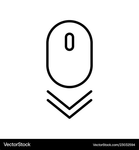 Scroll down icon scrolling symbol for web design Vector Image