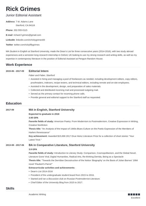 graduate cv template nanica | Resume objective examples, Entry level resume, Basic resume