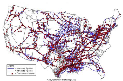 US State Pipeline Map - United States Maps