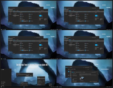 Dark Blue Alpha Theme For Windows10 Anniversary Update 1607 | Windows10 ...