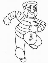 Coloring Pages Bank Robbers sketch template