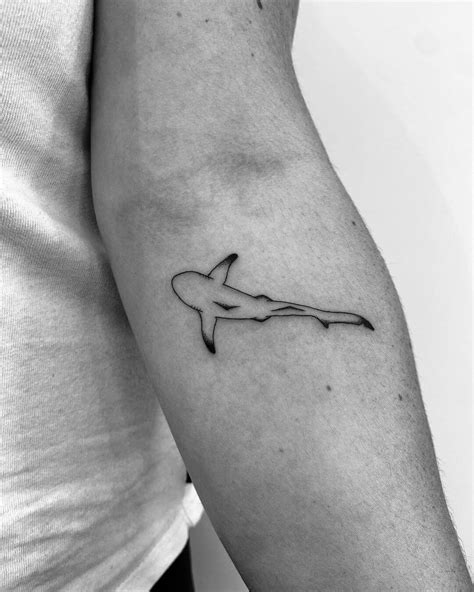 Shark Outline Tattoo