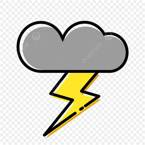 Lightning And Thunder Clipart Transparent PNG Hd, Yellow Thunder ...