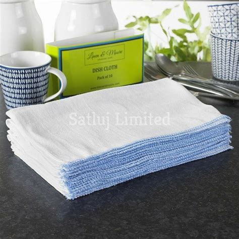 100% Cotton Dish Cloths Cleaning Cloth Washing Drying Dishes 32 x 26 cm ...