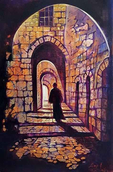 Original Oil Painting: Street in Jerusalem by Alex Levin