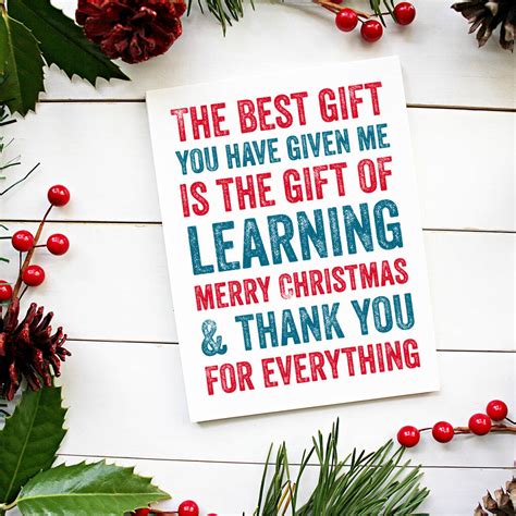 Christmas Teacher Thank You Card By Do You Punctuate? | notonthehighstreet.com