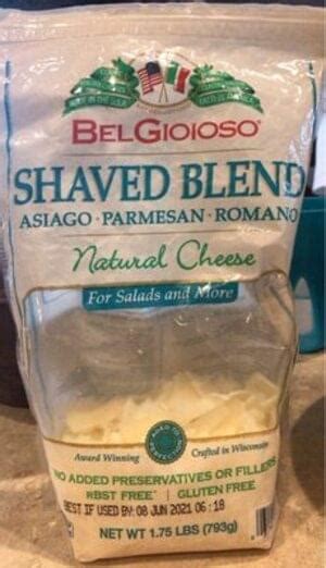 BelGioioso Natural, Shaved Blend Cheese - 1.75 lb, Nutrition ...