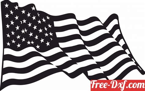 Download Waving American flag vector art sU3fA High quality free