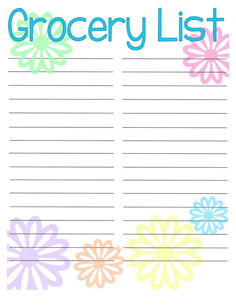 40+ Printable Grocery List Templates (Shopping List) ᐅ TemplateLab