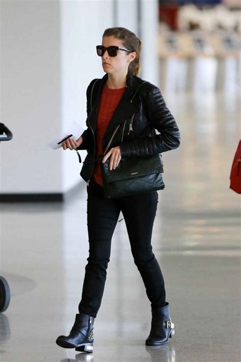 Anna Kendrick Street Style – LAX Airport, February 2015 – celebsla.com