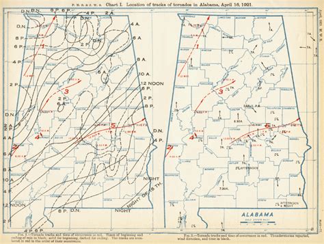 Alabama Tornado History Map