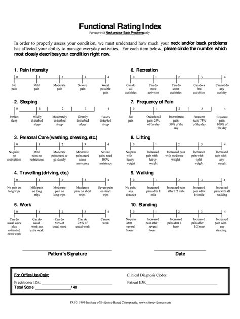 Back Pain Functional Scale Pdf 2020-2021 - Fill and Sign Printable ...