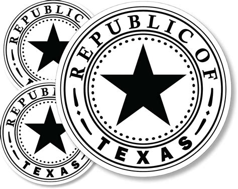 Amazon.com - Republic State of Texas Seal Decal Bumper Sticker Bundle ...