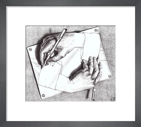 Drawing Hands - M.C. Escher Print - Framed Art UK