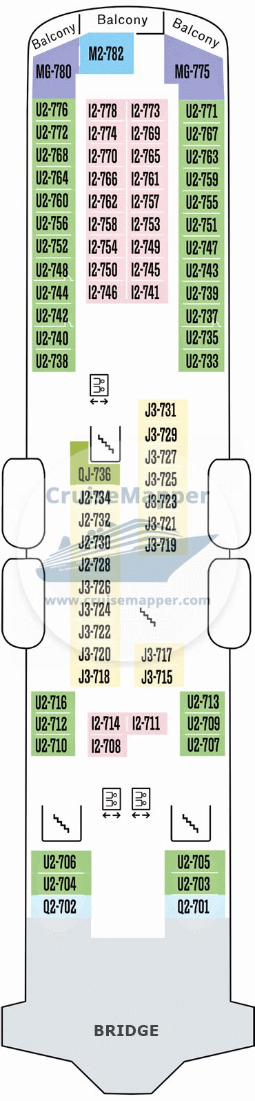 MS Trollfjord deck 7 plan | CruiseMapper