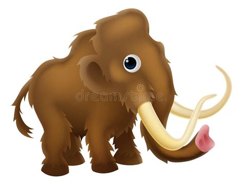 Wooly Mammoth Cartoon stock vector. Illustration of white - 67944443