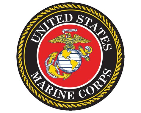 United States Marine Corps Seal USMC Emblem Round Vinyl Decal Sticker For Cars Trucks Laptops ...