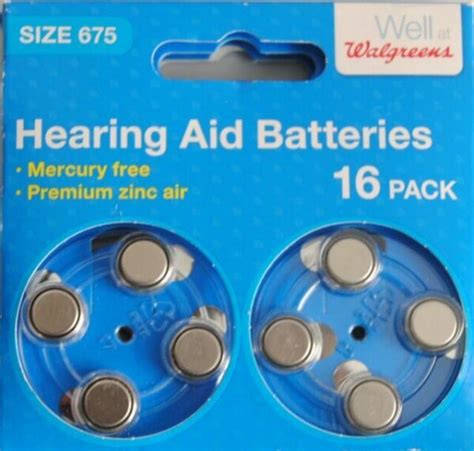 96 Size 675 Zinc Air Hearing Aid Batteries Walgreens for sale online | eBay