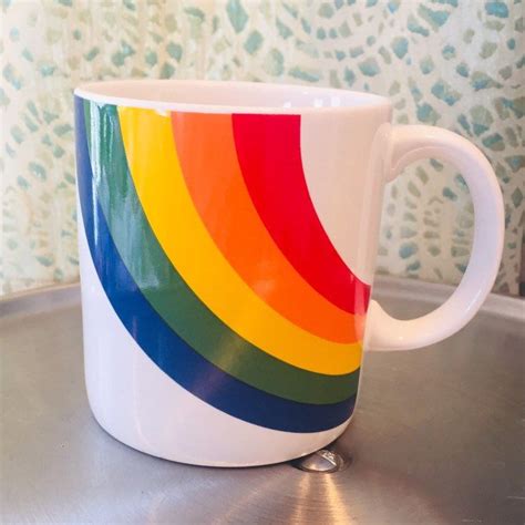 Excited to share this item from my #etsy shop: Vintage 1980s Rainbow Coffee Mug | Rainbow coffee ...
