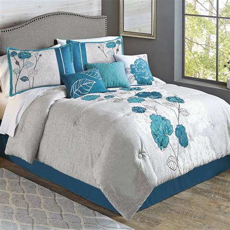 teal bedding sets queen