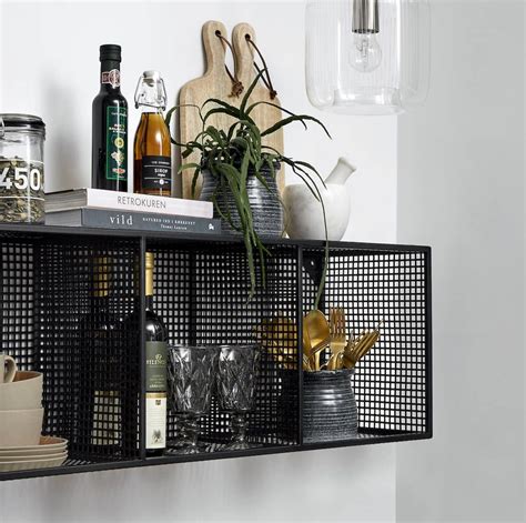 Black Wire Box Shelf Unit By The Forest & Co | Metal shelves, Box ...