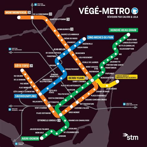 Carte du Végé-Métro. : r/montreal