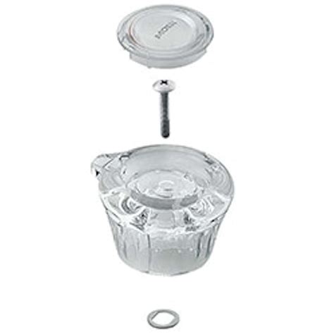 Moen Knob Clear Acrylic Single Tub and Shower Handle For Single Handle ...