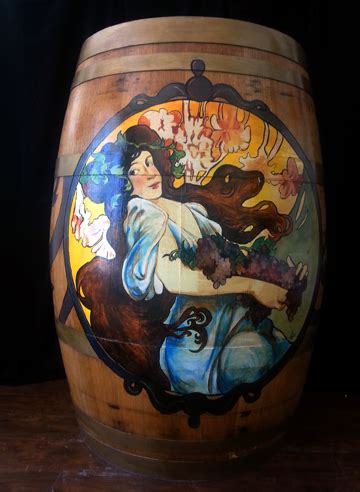 Wine Barrel Art – Custom Painting – Liz Hudson Art