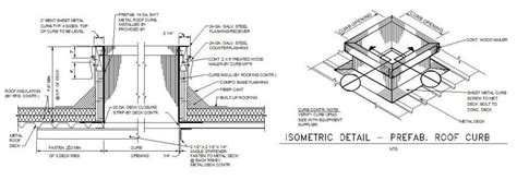 Prefabricated fab roof curb CAD detail - cadblocksfree | Thousands of ...