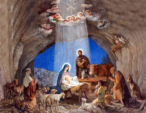 Shepherds Field Nativity Painting by Munir Alawi