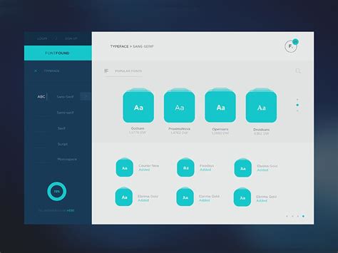 FONTFOUND Desktop application | Web layout design, Web design, Web layout