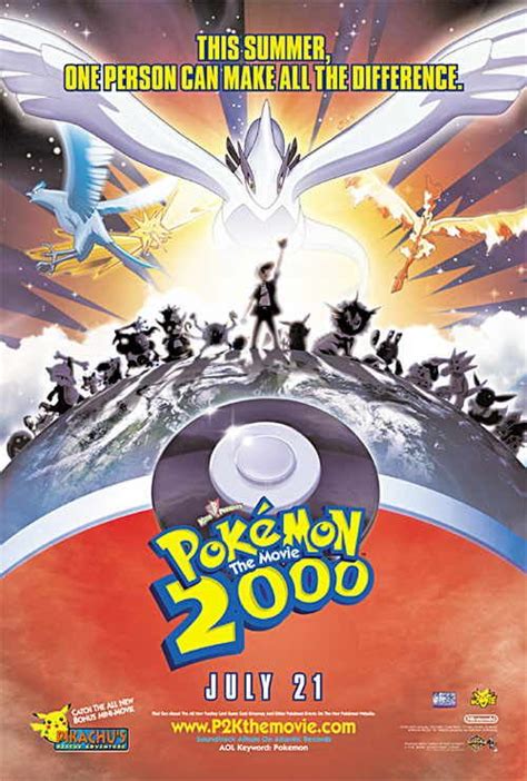 the movie poster for pokemon 2000