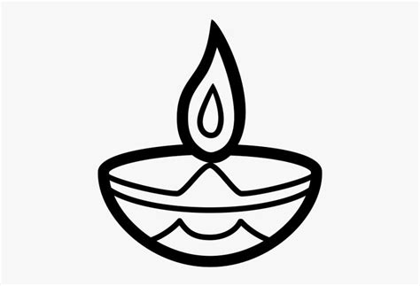 Clip Art Black Diwali - Oil Lamp Clipart Black And White is a free transparent background ...