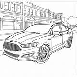 Ford Coloring Car 1949 Pages Explorer Printable Kleurplaat Chevrolet  sketch template