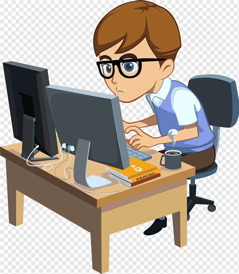 Programmer Computer programming, IT, furniture, reading, computer png | PNGWing