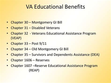 PPT - VA Educational Benefits 101 and MyCAA PowerPoint Presentation, free download - ID:347583