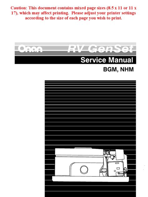 Onan RV GenSet Service Manual | PDF | Carburetor | Piston