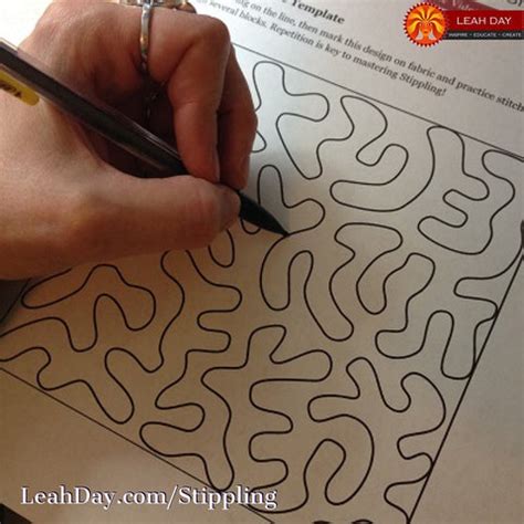 Learn How to Free Motion Quilt Stippling or Meandering | LeahDay.com