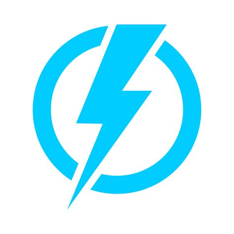 Free Blue Energy thunder lightning bolt symbol or electricity power ...