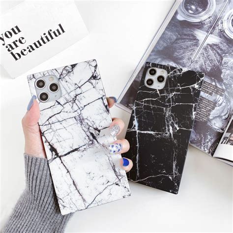 Wholesale | Minimal Marble Print Square Cases for iPhone - Lovingcase.com