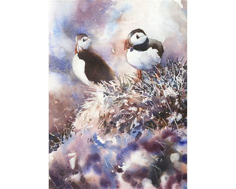 Puffin Watercolor Painting : r/triangle