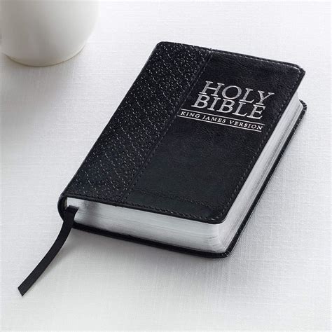 KJV Mini Pocket Bible Lux Leather, Black