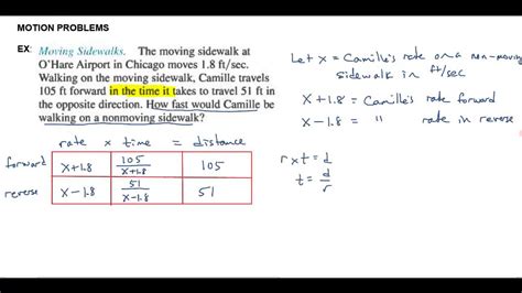 Applications of Rational Equations: Motion Problems 1 - YouTube